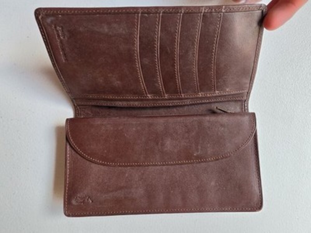 Vintage 90’s Polo Ralph Lauren Blackwatch Tartan Plaid Leather Wallet Checkbook - Picture 3 of 6